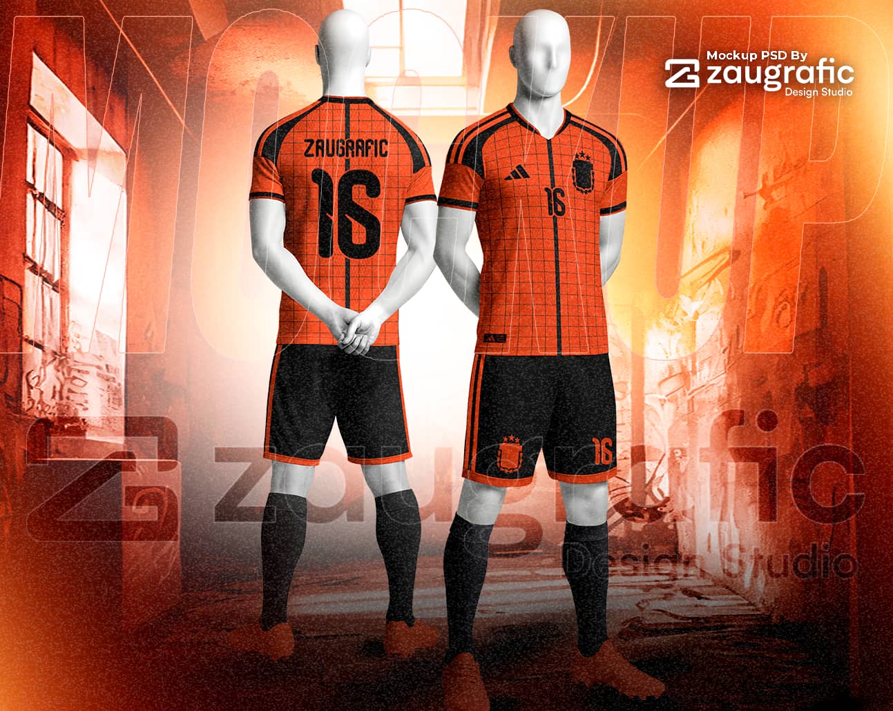 Mockup Kit Adidas Frontal y Dorsal 2026 by Zaugrafic