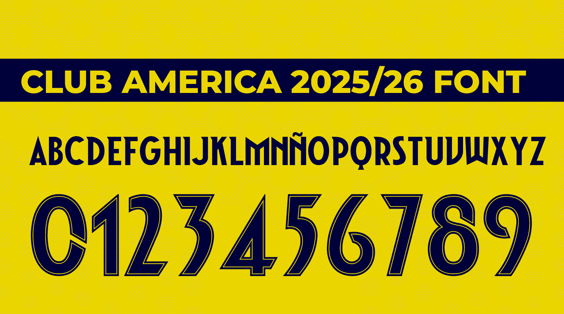 Club America 2025-26 Font