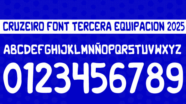 Cruzeiro Font Tercera equipacion 2025