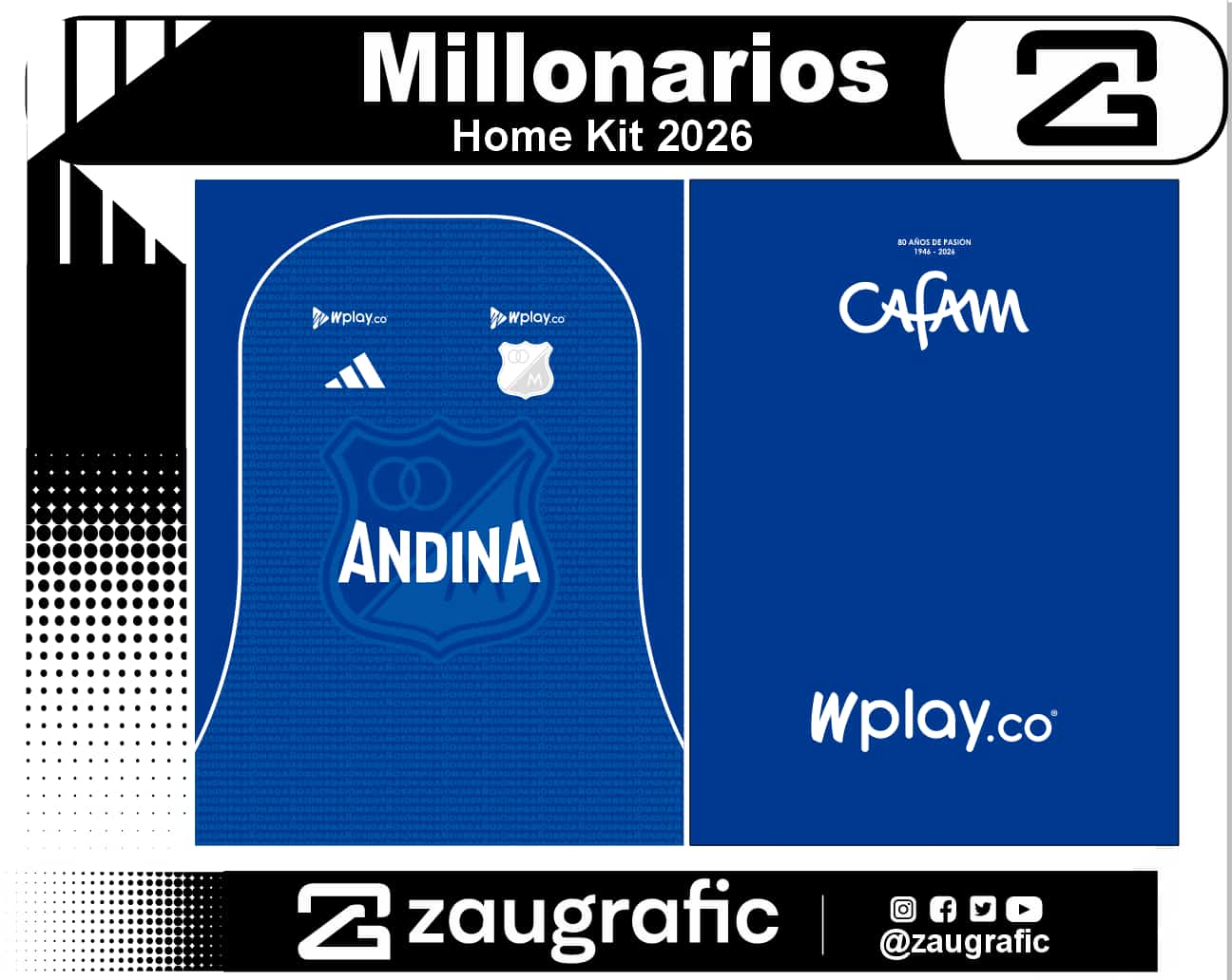Millonarios Home Kit 2026