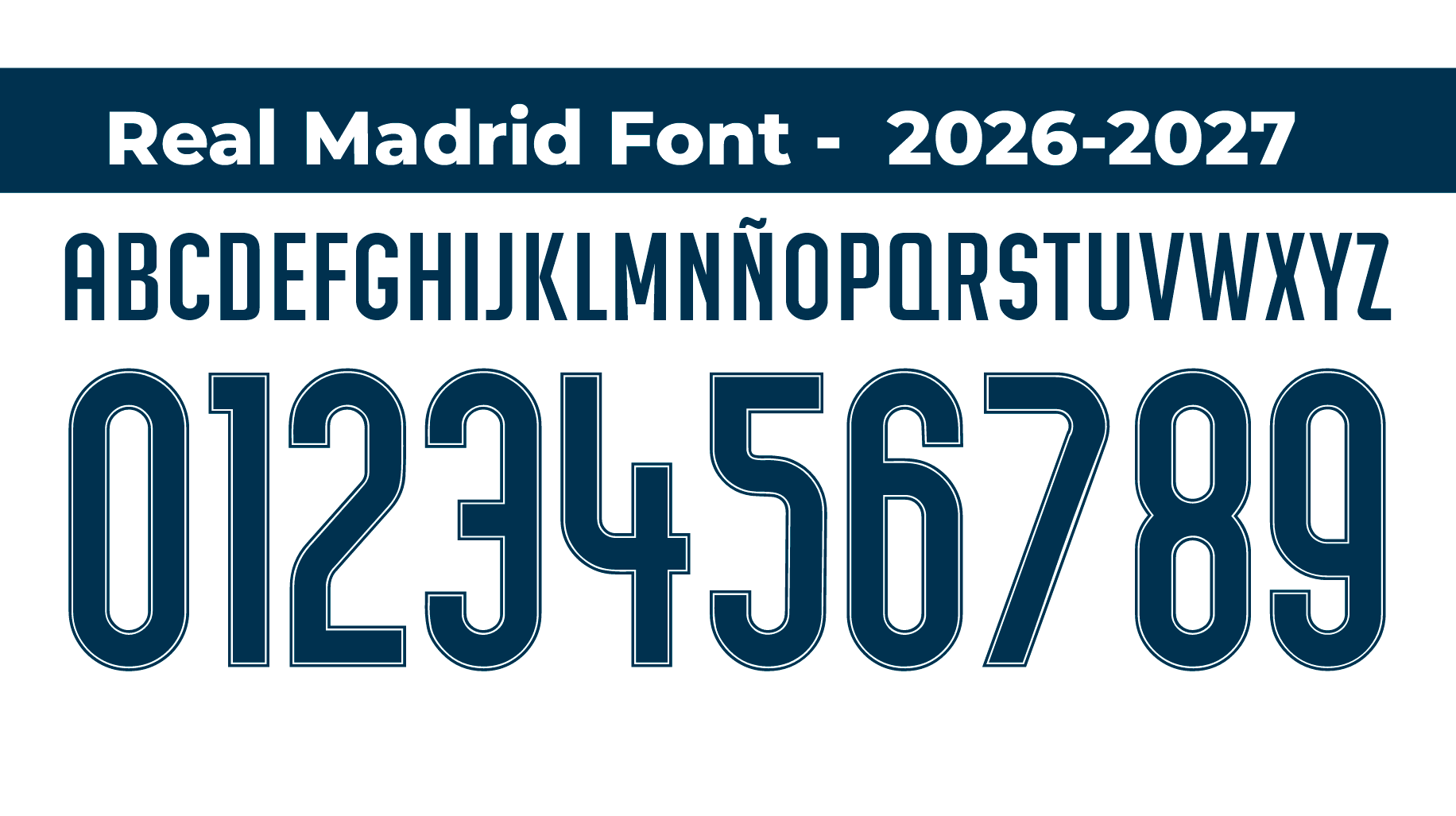 Real Madrid Font 2026-27