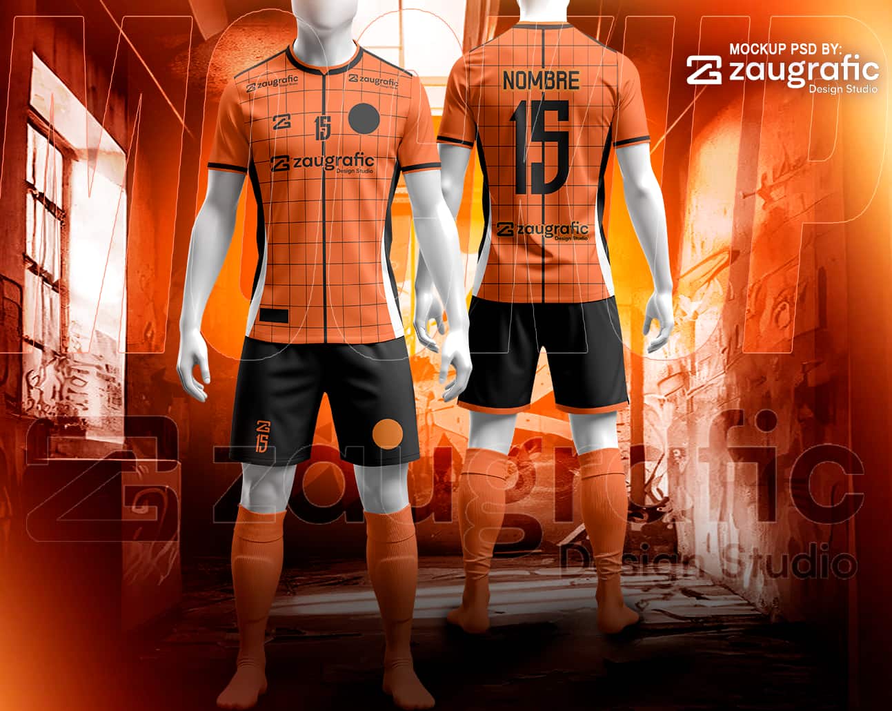 Mockup Soccer Kit Set-In Sleeve Round Neck portada
