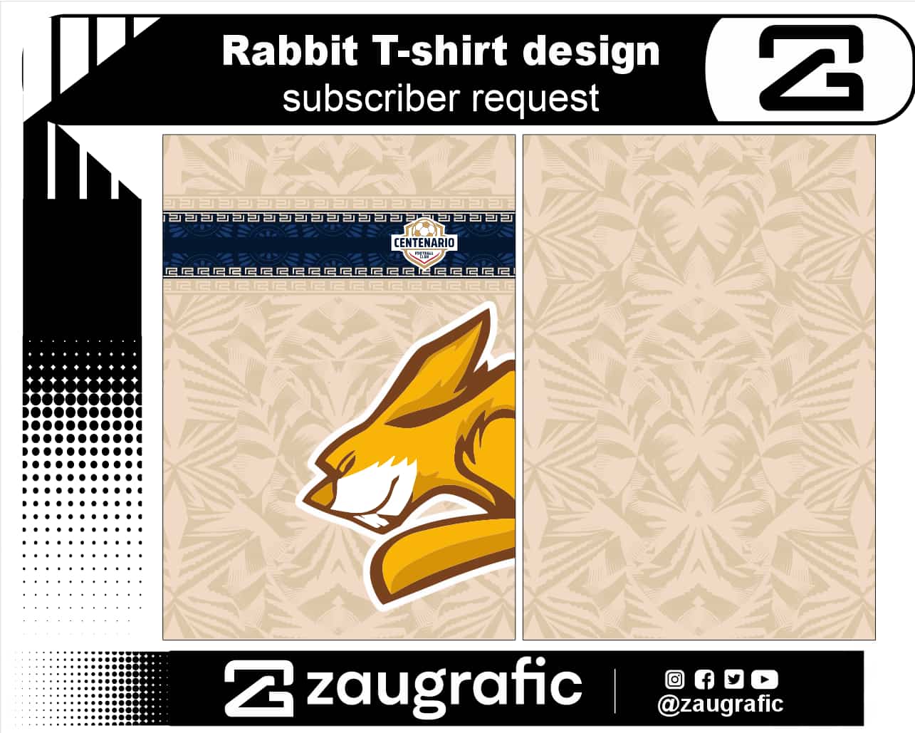 Rabbit T-shirt design subscriber request