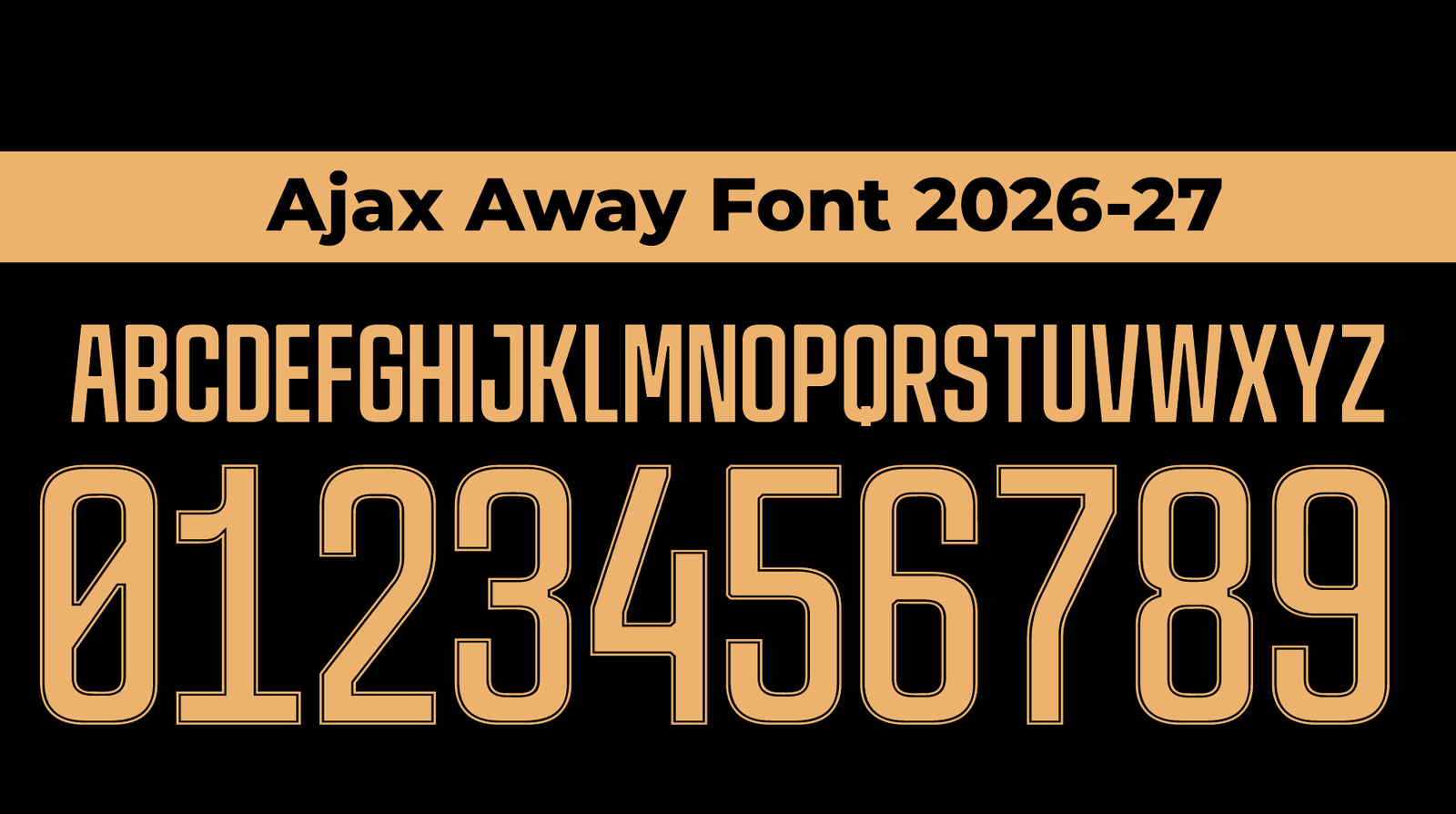 Ajax Away Font 2026-27